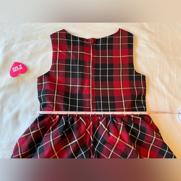 The Children's Place Girls Plaid Satin Tiered Fit & Flare Dress Size 6X-7 NWT - Picture 6 of 8
